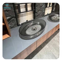 Planche en surface solide acrylique en pierre artificielle de style moderne, découpe personnalisée, épaisseur sur mesure pour îlot de cuisine et comptoir