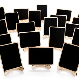 Quadro-negro com suporte, pequenas placas retangulares para casamentos, parte de aniversário