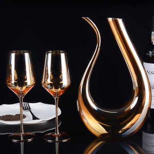 Nhà Máy Giá Sang Trọng Ion Mạ Hổ Phách Pha Lê Ly Rượu - Product Image 2