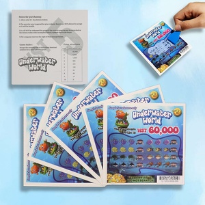 Billets de loterie à gratter personnalisés avec sécurité des données à 100 %, impression de jeux de loto - Product Image 1