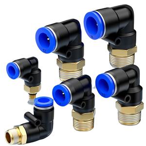 Conector Neumático Rápido de <span class=keywords><strong>Pl</strong></span>ástico con Codo Roscado de 90 Grados <span class=keywords><strong>PL</strong></span>, Accesorios de Circuito de Alta Presión 4/6/8-02 - Product Image 1