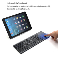 Teclado Inalámbrico Plegable BT con Panel Táctil, Ultrafino, Portátil, Mini, para Tablet, PC, Laptop, Teléfono, iOS, Android, Windows, ¡Oferta!