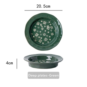 Tasses à café en céramique de style nordique pour Noël, tasses à eau en céramique, assiettes à dessert et assiettes à steak occidentales pour la maison - Product Image 5