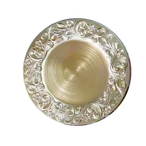 Оптовая продажа, высокое качество, элегантные круглые стеклянные тарелки для свадьбы, вечеринки