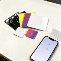 Tarjeta Inteligente NFC RFID 13.56MHz Personalizable y Programable, Cuadrada de 100x100mm, Impermeable, para Control de Acceso y Membresía Empresarial