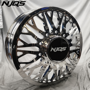 Jantes forgées NJQS 8x200 8x180 10x225 10x285.75, jantes arrière doubles polies pour F350 F450 Silverado 3500 - Product Image 1