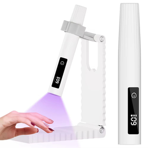 Timing Display Mini UV Nail <b>Light</b> with Adjustable Stand, Portable <b>Rechargeable</b> Nail Dryer Lamp for Gel Nails, Home and Salon Use - Product Image 1