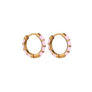 ต่างหูห่วงสแตนเลสสตีลเคลือบทอง 18K PVD สีสันหลากหลายสำหรับผู้หญิง |   กันน้ำ ป้องกันการแพ้ และไม่ซีดจาง - Product Image 6