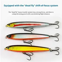 Leurre vibrant coulant CHEERY Long Cast en acier inoxydable, type crayon, pour la pêche au bar en eau douce et en eau de mer