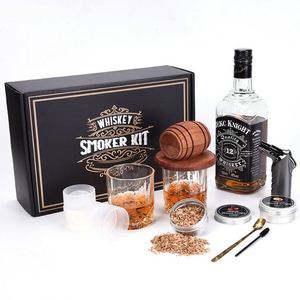 Design Fashioned Whiskey Smoker Kit for Men 6 Flavors Wood Chips Whiskey Gift Box <b>Lighters</b> & for Smoking Accessories - Product Image 1