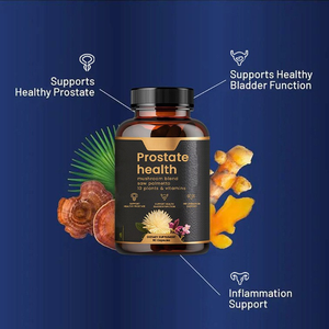 Complément alimentaire pour la santé de la prostate OEM, 90 capsules, soutient la fonction de la prostate, mélange de palmier nain et de champignons, 10 herbes, vitamines - Product Image 4