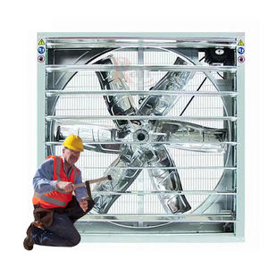 Ventilateur mural d'extraction robuste AC 380V avec système de refroidissement à roulement à billes pour élevages avicoles, poulaillers, porcheries OEM/ODM - Product Image 1