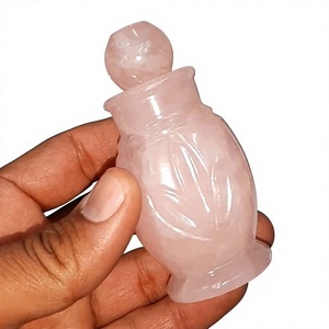 MANGALMAY CORPORATION Bouteille de parfum sculptée en quartz rose naturel certifié IGI pour la décoration, vente en gros - Product Image 4