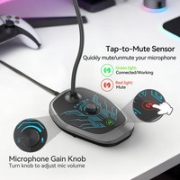 Microphone USB avec panneau LED RGB personnalisable à commande tactile pour le silencieux, micro PC cardioïde à condensateur pour le gaming et le podcasting - G103P