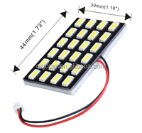 Lampe LED universelle pour l'intérieur de la voiture, 24-SMD avec adaptateurs T10 BA9S Festoon, super lumineuse, lampe de lecture de carte pour voiture, 12V