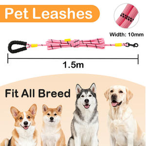 Laisse pour chien en nylon réfléchissant confortable de style nouveau et très vendue, 360 °   Crochet pivotant pour la marche, la course et l'entraînement - Product Image 5