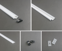 Offre Spéciale LS-084 barre Led Profil Canal 9mm Hauteur Aluminium Extrusion Profil Cabinet Lumière Canal Led Aluminium Profil
