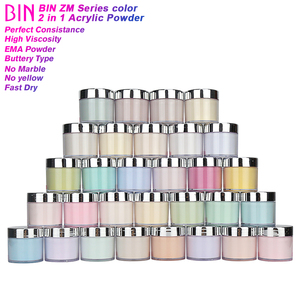 مسحوق أظافر BIN ZM077 EMA بسطح بطيء التجفيف 30 أونصة 1 أونصة مسحوق أظافر أكريليك - Product Image 4