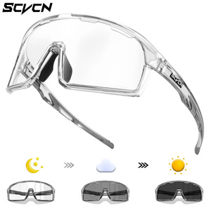 Scvcn Photochromic Cycling <b>Glasses</b> Full Rim Windproof Sport Eyewear <b>For</b> Outdoor Riding Men Women - Product Image 3