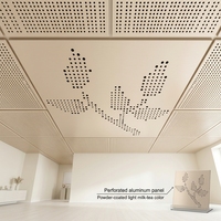 Panneau de plafond suspendu en aluminium perforé OEM d'usine, dalles de faux plafond en métal pour la décoration d'hôtels, bureaux et centres commerciaux