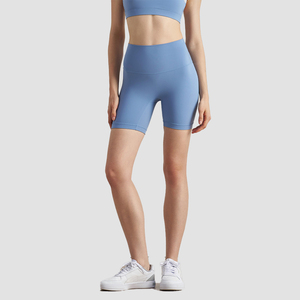 FITVOLT Wholesale Fitness Shorts Women <strong>Black</strong> Caramel Solid Seamless Breathable Tummy Control High Waist Elastic Closure - Product Image 3