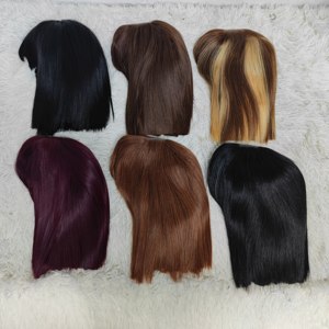 Letsfly 35$ Promotion Bone Straight Wig With Bang 1×3 Lace 10 Inch 4 Color Virgin Human Hair Wig Wholesale Vendor <b>Cheap</b> - Product Image 3