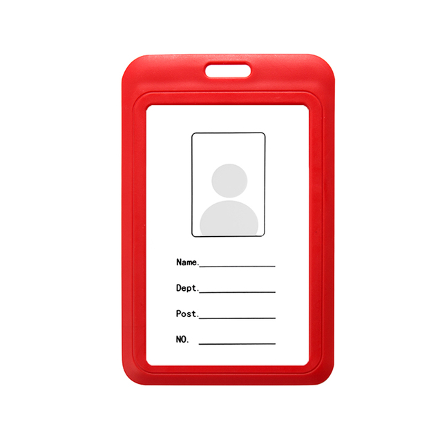 Custom Printed Logo Name Tag PP Material ID Card Holder for Business Card Use