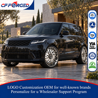 Vente flash - Jantes forgées monobloc concaves noires usinées 22x9.5 24x10 5x120 pour Range Rover Sport Executive