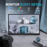 Moniteur portable de 18,5 pouces pour la surveillance de caméra, 100% sRGB FHD IPS HDR, grand écran de visualisation, moniteur de jeu