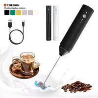 Batteur à œufs automatique portable à piles, fouet puissant, mousseur à lait électrique portatif, mini-mélangeur pour café