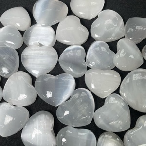 ราคาโรงงานขายส่ง หัวใจเซเลไนต์แกะสลัก คริสตัลสีขาว สำหรับตกแต่งบ้าน หินบำบัด รูปทรงค้างคาว - Product Image 6