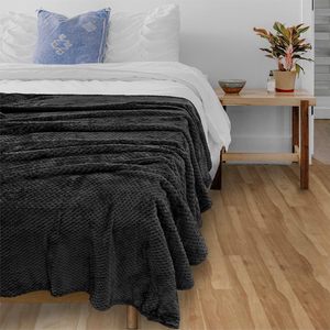 Waffle Blanket Soft Fleece <strong>Throws</strong> <strong>for</strong> Sofa <strong>Chair</strong>, Fuzzy Waffle Textured Blanket, Cozy Warm Lightweight All Season Blanket <strong>Throw</strong> - Product Image 6