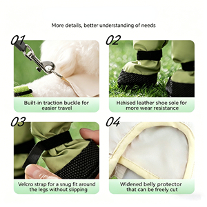 Reflective Waterproof Pet Overall Anti-Dust Oxford Cloth Coat for Dogs & <b>Cats</b> Outdoor Use - Product Image 4