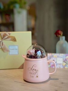 2024 mejor regalo de San Valentín y Halloween boda taza de flores preservadas plantas decorativas para expresar <span class=keywords><strong>amor</strong></span> a <span class=keywords><strong>tu</strong></span> novia - Product Image 4