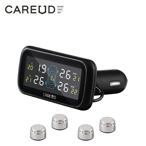 CAREUD Sistema di Monitoraggio della Pressione degli Pneumatici con Accendisigari Auto e 4 Sensori - Product Image 3