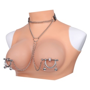 QKKQ Metal Nipple <b>Clamps</b> with Bells and Collar Leather Choker <b>U</b> Shaped <b>Clamps</b> Nipple Toys Breast Clips BDSM Sex Toys for Couples - Product Image 1