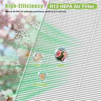 Filtre purificateur d'air HEPA H13 et filtre à charbon actif, lot de 2, remplacement pour Winix 5510/5520, référence 1712-0123-00, fourni par l'usine