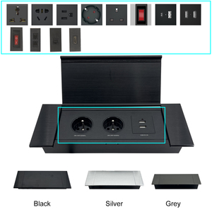 Toma <span class=keywords><strong>de</strong></span> corriente <span class=keywords><strong>de</strong></span> aluminio <span class=keywords><strong>de</strong></span> alta calidad 10A, estándar IP44 con 2 salidas para muebles <span class=keywords><strong>de</strong></span> escritorio <span class=keywords><strong>de</strong></span> oficina, precio <span class=keywords><strong>de</strong></span> fábrica - Product Image 5