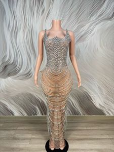 <span class=keywords><strong>Robe</strong></span> <span class=keywords><strong>longue</strong></span> sexy sans bretelles avec franges en strass pour anniversaire, mariage, soirée, cérémonie, <span class=keywords><strong>robe</strong></span> de bal, tenue de fête pour femmes, taille plus - Product Image 6