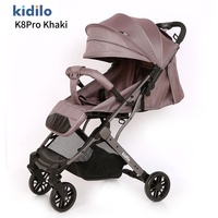 Poussette pliable et légère Kidilo pour bébé, voiture haute pour bébé avec possibilité de s'asseoir et de s'allonger pour les voyages transfrontaliers