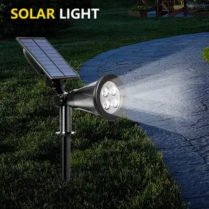 TEVTE-Focos solares para exteriores, luces LED impermeables alimentadas por energía Solar, iluminación de paisaje para patio