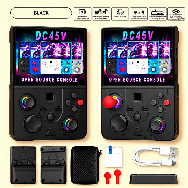 Wholesale DC45V Linux Retro Handheld Game Console | 4.5" Large Screen, Wi-Fi Enabled, Portable Mini Gaming Console