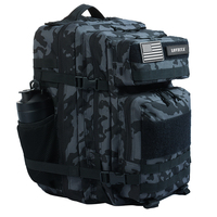 Sac à dos de sport et de gym unisexe en polyester imperméable avec logo personnalisé, capacité de 45 L et compartiment à chaussures