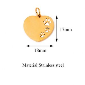 Porte-clés promotionnels en acier inoxydable en forme de cœur, accessoires élégants pour la personnalisation quotidienne, pendentifs pour l'adoption d'animaux/les amoureux - Product Image 2