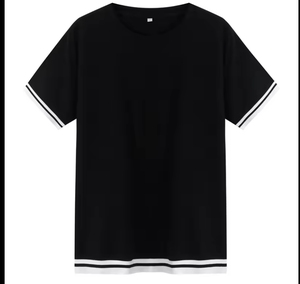 2024 <span class=keywords><strong>T</strong></span>-<span class=keywords><strong>shirt</strong></span> à manches courtes pour hommes noir et <span class=keywords><strong>blanc</strong></span> rayé <span class=keywords><strong>col</strong></span> rond mode contraste de couleur élégant <span class=keywords><strong>T</strong></span>-<span class=keywords><strong>Shirt</strong></span> à <span class=keywords><strong>col</strong></span> en <span class=keywords><strong>V</strong></span> - Product Image 3