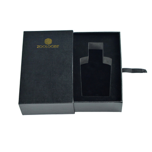 Boîte à tiroirs coulissants longs en noir et beige, style Oud <span class=keywords><strong>Pizza</strong></span> Slice, avec tiroir cylindrique coulissant en relief, boîte cadeau - Product Image 2
