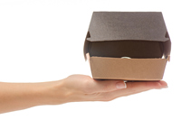 Emballage alimentaire jetable personnalisé, boîte à hamburger, boîte à burger pas chère, boîte à burger en carton ondulé
