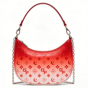 Fashion Women's Crescent Shoulder Bag Gradient PU Leather Underarm Purse Casual Chain Crossbody Handbag - Product Image 2