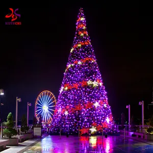 20フィート30フィート40フィート50フィート60フィート70フィートの巨大なLED照明人工クリスマスツリーは人々の木を通過します