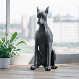 Sunraymascota Mannequin de présentation en fibre de verre personnalisé pour Dobermann <span class=keywords><strong>Pinscher</strong></span> de grande taille, vente en gros - Product Image 4